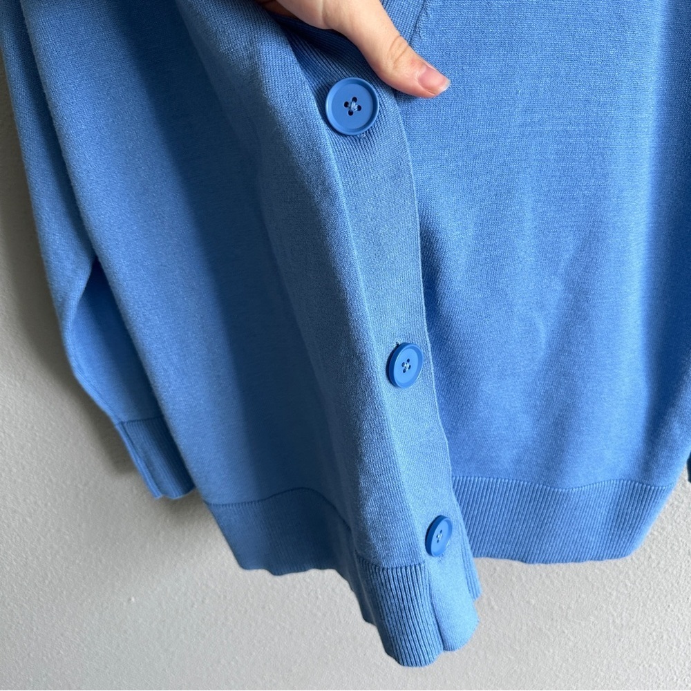 INC Periwinkle Pearl-Embellished Cardigan Sweater Large - Picture 5 of 12